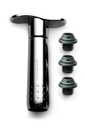 Набір вакуумний насос з 3-ма пробками WA137B, чорний Le Creuset