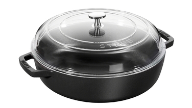 Сотейник зі скляною кришкою 28 см, чорний Staub