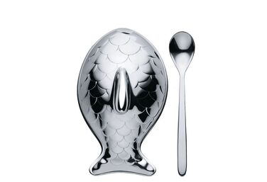 Солонка с ложкой 7,4x4,5x4,2 см Colombina Fish Alessi