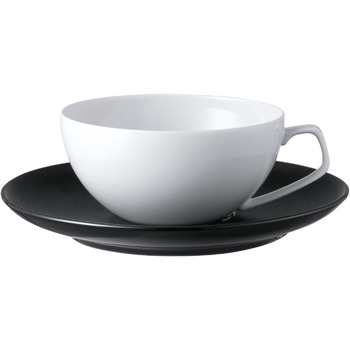 Чашка для чаю з блюдцем TAC Black Rosenthal