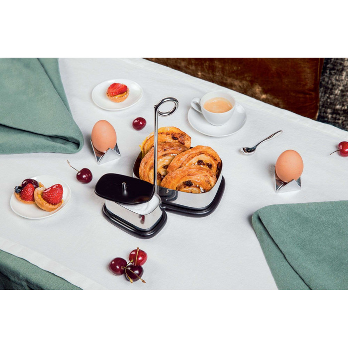Цукорниця 9,8х6х6,7 см сталева Bibo Alessi