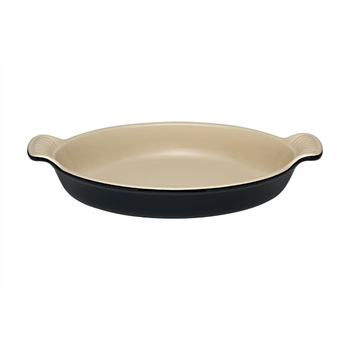 Блюдо овальне 29 см, чорне Le Creuset
