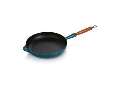 Сковорода 28 см з деревяною ручкою, Deep Teal Le Creuset