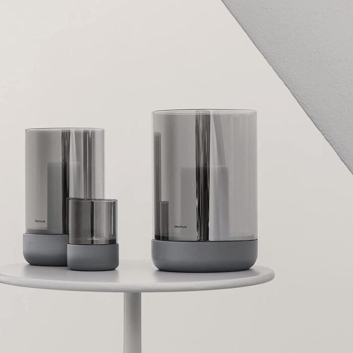 Набір з 2 свічників 9,5 см XS Steel Gray & Smoke Calma Blomus