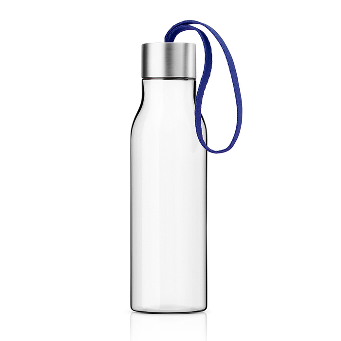 Пляшка 0,5 л прозора / синя Trinkflasche Eva Solo