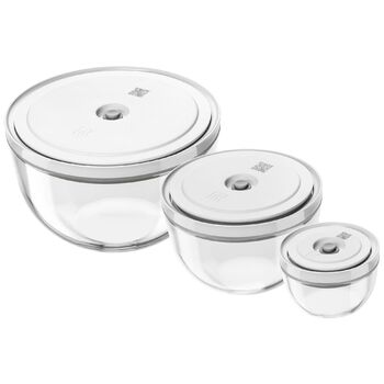Набір мисок з вакуумними кришками, 6 предметів, прозоре скло Fresh & Save Zwilling