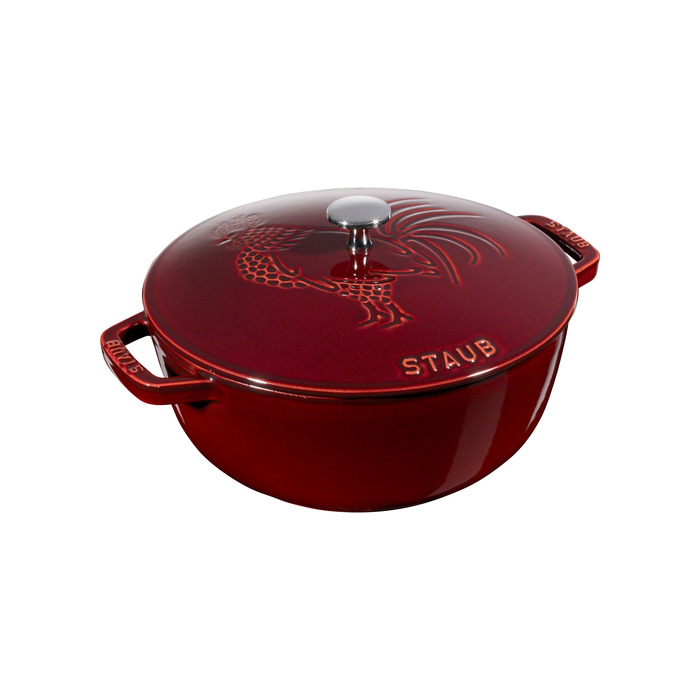 Кокот Півень 24 см, гранатовий Staub
