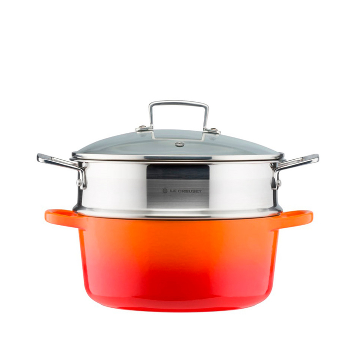 Парова вставка зі скляною кришкою 24 см Metal Le Creuset