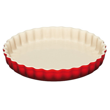 Блюдо кругле хвилясте для запікання 37 см, вишневе Le Creuset