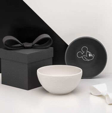 Набір з 2 мисок для мюслі 430 мл чорна та біла Manufacture - Mickey Mouse Villeroy & Boch