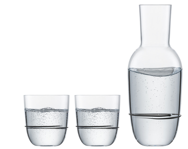 Графин для води зі склянками, набір 3 предмети, чорний Aura Zwiesel Glas