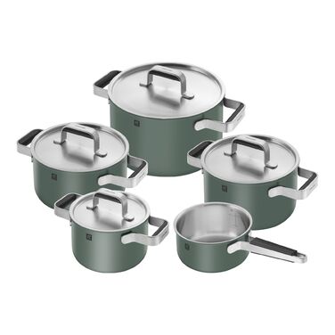 Набір каструль з кришками, 5 предметів, зелені Pure Zwilling