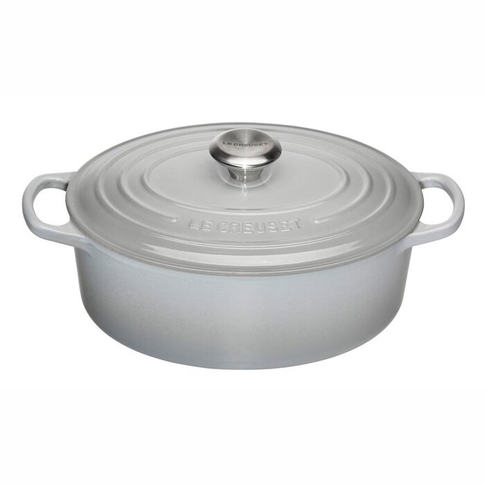 Гусятница / жаровня 31 см з кришкою Perlgrau Le Creuset