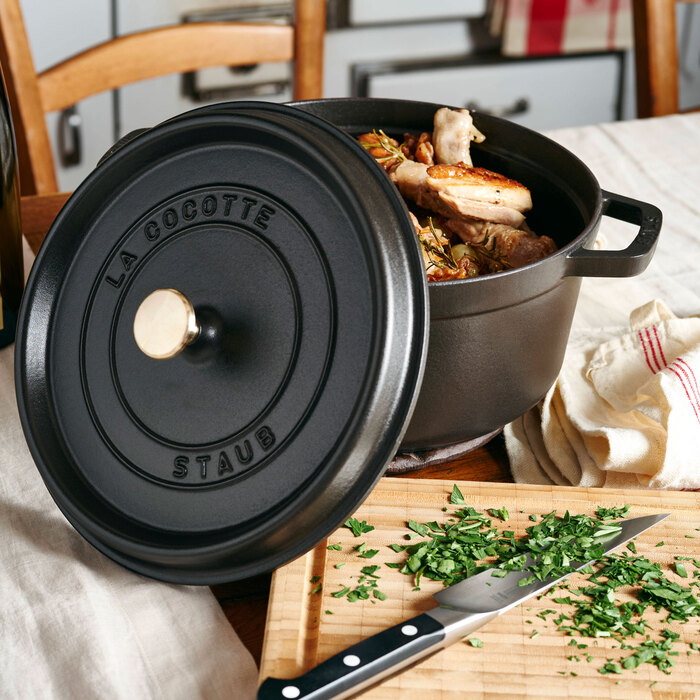 Кокот круглий 30 см, чорний Staub