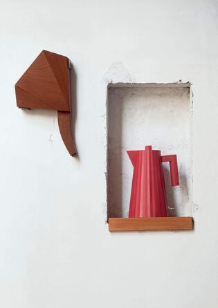 Электрический чайник 1,7 л красный Plissé Alessi