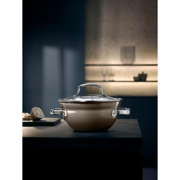 Каструля 20 см зі скляною кришкою, сіра Fusiontec Mineral WMF