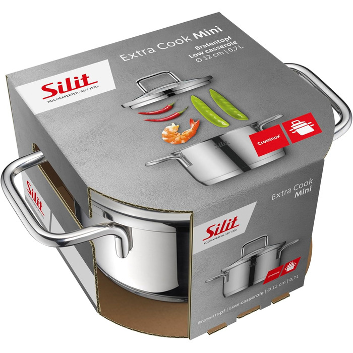 Міні-жаровня 12 см зі скляною кришкою Extra Cook Mini Silit
