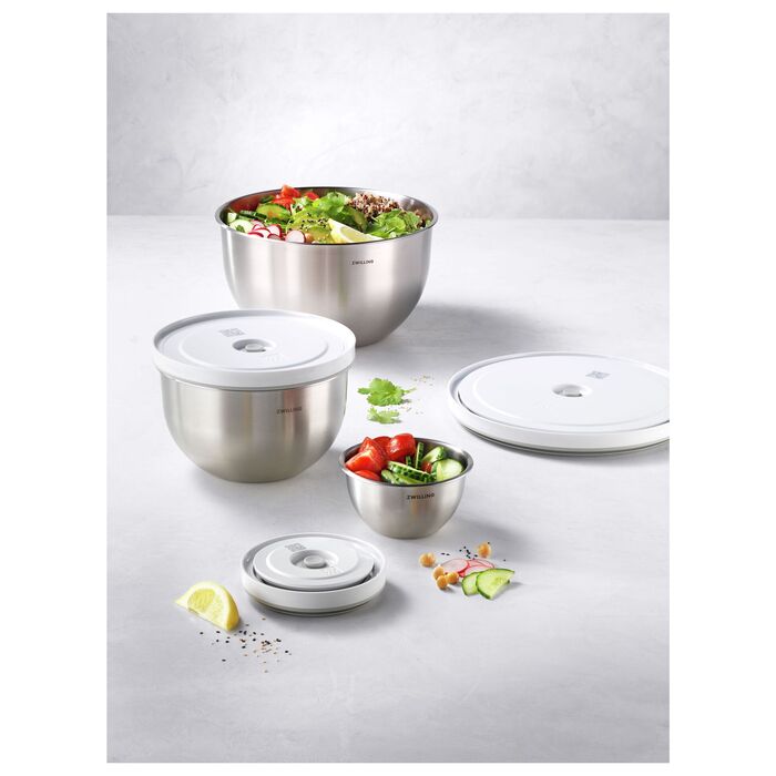 Набір мисок з вакуумними кришками, 6 предметів, нержавіюча сталь Fresh & Save Zwilling