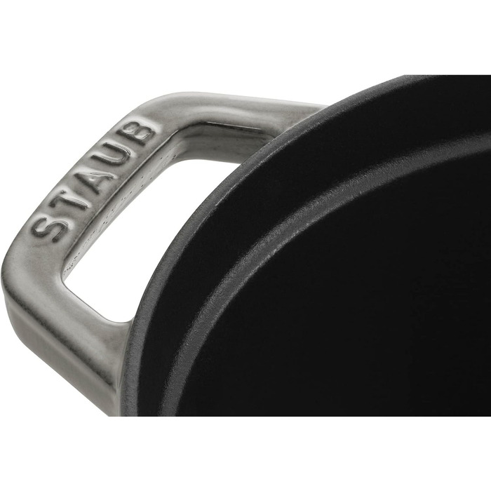 Чавунна жаровня/кокот STAUB, овальна 6,7 л, (33 см, графітово-сіра)