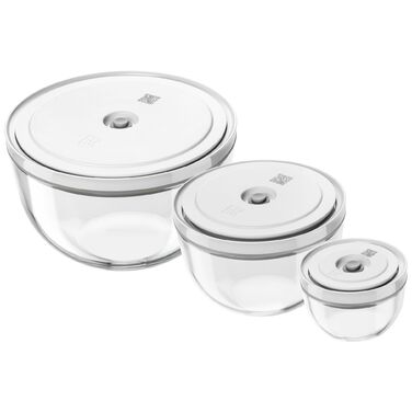 Набір мисок з вакуумними кришками, 6 предметів, прозоре скло Fresh & Save Zwilling
