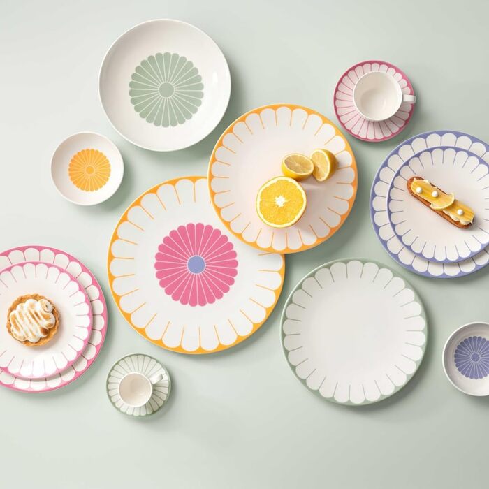Набір з 4 обідніх тарілок 26,6 см, різнокольорові Fleur Villeroy & Boch