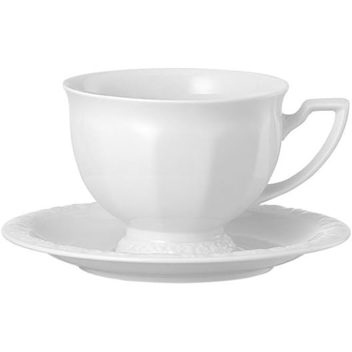 Чайная пара чашка: 490 мл, блюдце: диаметр 18 см. Rosenthal Maria Weiss