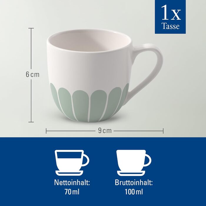 Чашка для еспресо 70 мл, зелений Fleur Villeroy & Boch
