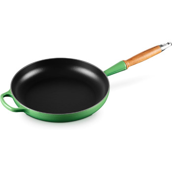 Сковорода чавунна 28 см з дерев'яною ручкою, зелений Signature Le Creuset