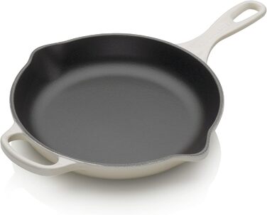 Чавунна сковорода LE CREUSET Signature, кругла, Ø. Для всіх типів плит, вкл. підходить для індукції, 1,93 кг, гранатовий, 20182239490422 (безе, 23 см)