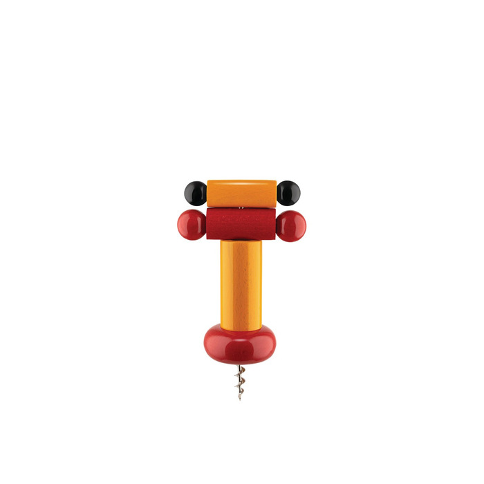 Штопор 6х18 см, Жовтий / Червоний / Чорний Alessi