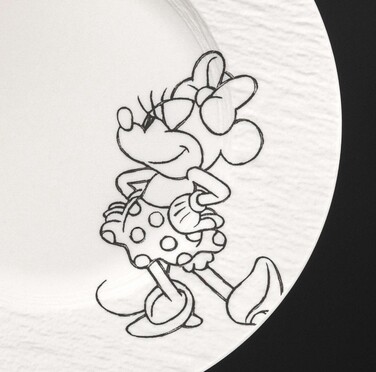 Набір з 2 тарілок 21,7 см чорна та біла Manufacture - Mickey Mouse Villeroy & Boch