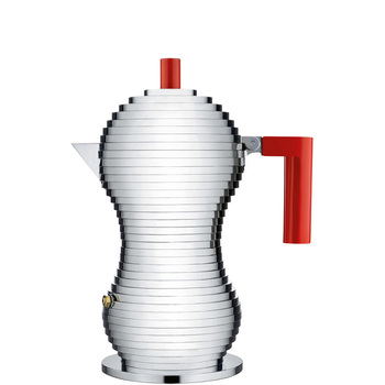 Кавоварка 150 мл металік / червона Pulcina Alessi