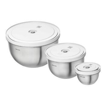 Набір мисок з вакуумними кришками, 6 предметів, нержавіюча сталь Fresh & Save Zwilling
