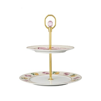 Етажерка для торта 2-ярусна Зефір IDYLLIA Swarovski x Rosenthal