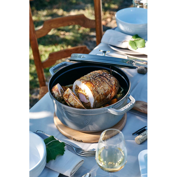 Каструля / жаровня 24 см з кришкою Graphite Grey Staub