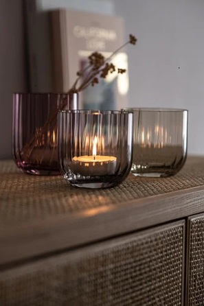 Свічник 10 см сіро-коричневий Dialogue Zwiesel Glas