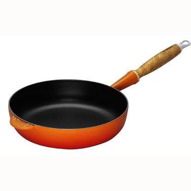 Сотейник чавунний 28 см з деревяною ручкою, помаранчевий Le Creuset