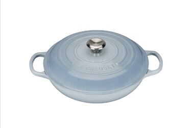 Сковорода-жаровня чавунна 30 см, блакитний Le Creuset