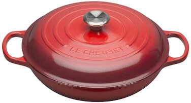 Сковорода-жаровня чавунна 30 см, вишневий Le Creuset