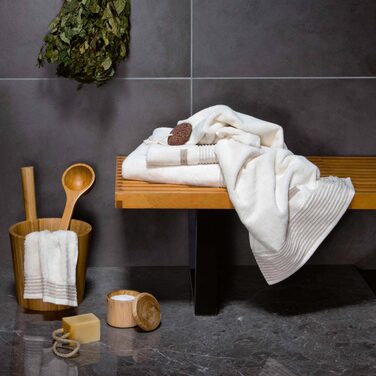 Рушник банний 80 x 150 см молочний Chenillebiesen Wellness Möve