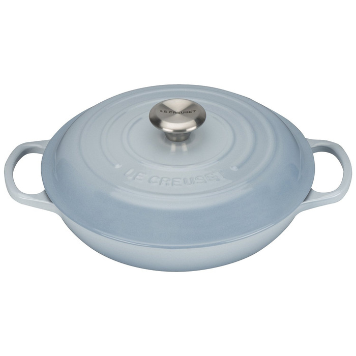 Сковорода-жаровня чавунна 26 см, блакитний Le Creuset