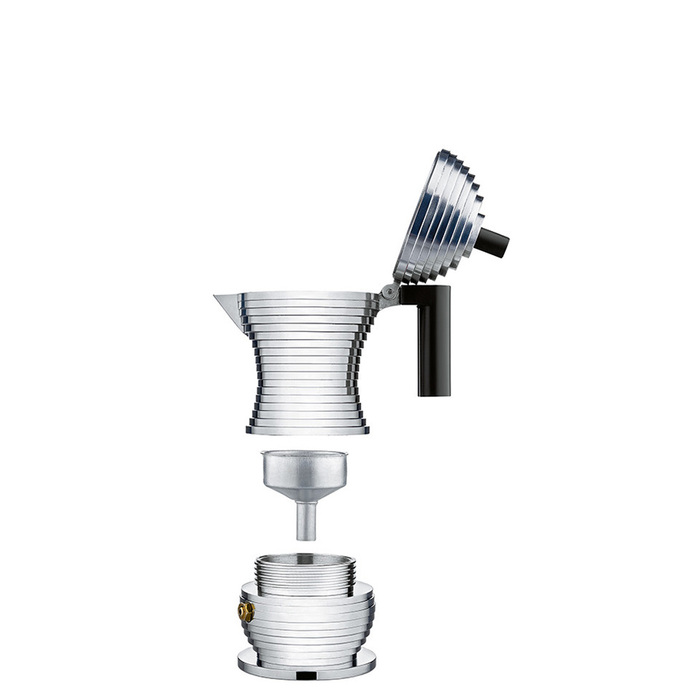 Кавоварка 300 мл металік / червона Pulcina Alessi