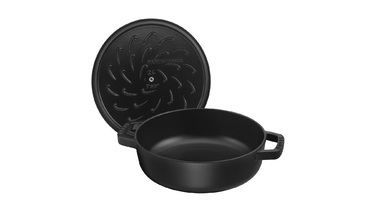 Чавунна жаровня Chistera з кришкою 28 см, чорна Staub