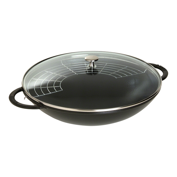 Вок зі скляною кришкою 30 см, чорний Staub