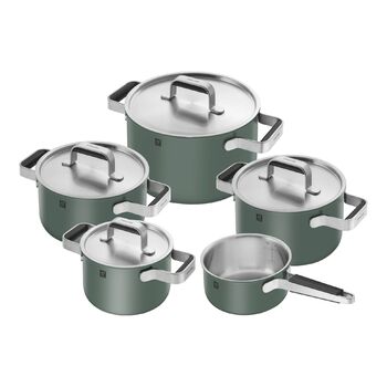 Набір каструль з кришками, 5 предметів, зелені Pure Zwilling