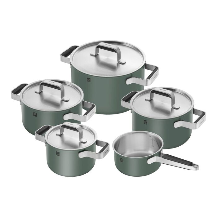 Набір каструль з кришками, 5 предметів, зелені Pure Zwilling