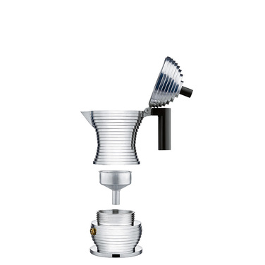 Кавоварка 150 мл металік / червона Pulcina Alessi