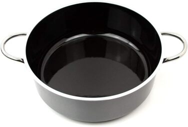 Набір посуду Silit Passion Black, 4 предмети, для індукційних плит, з кришками, керамічне покриття Silargan, чорний (28 см)