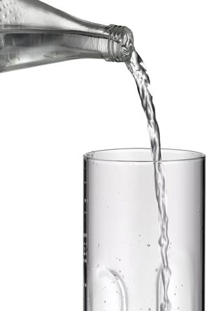 Глечик для води WMF Motion 1,25 л, висота 29 см, скляний, силіконова кришка, закриття CloseUp, поглиблена ручка, можна мити в посудомийній машині (1,25 л, одинарний, в комплекті з глечиком для води 1,5 л)