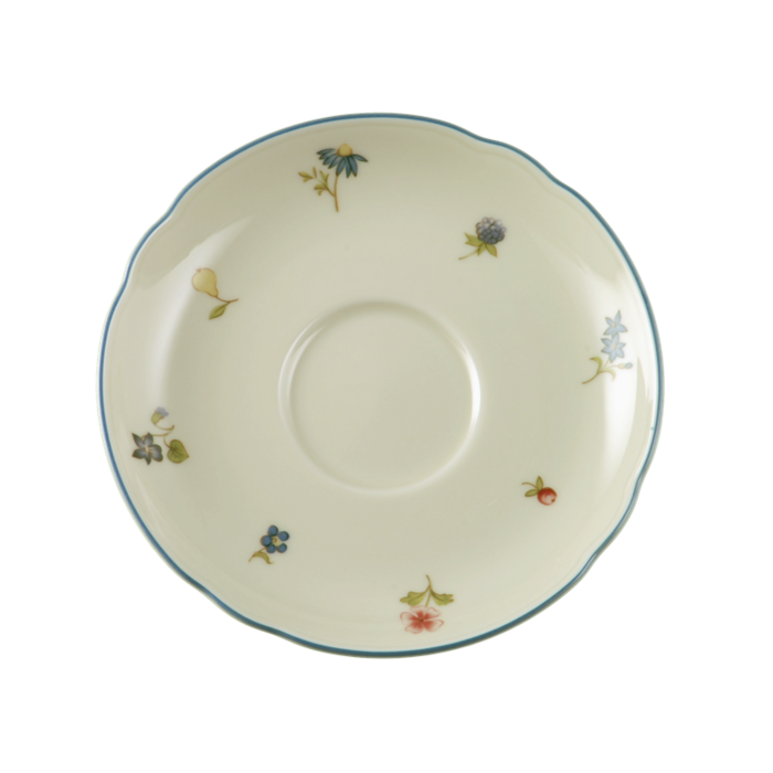 Блюдце до чашки для чаю 13 см Streublume blauer Rand Marie-Luise Seltmann